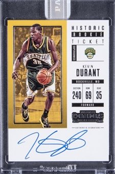 2017-18 Panini Contenders "Historic Rookie Ticket" #HRT-KD Kevin Durant Signed Card (#1/1) - Panini Sealed